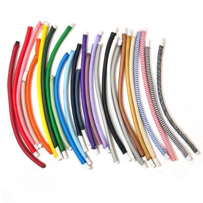 China All Colored Insulated Braided Electrical Power Cable Lights 2x0.75mm Rope Multi Color Fabric Covered Textile Cable for sale