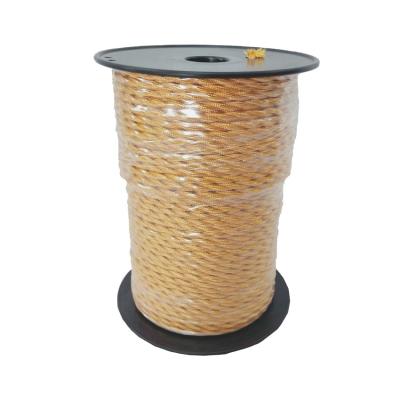 China Power Supply VDE 2X0.75MM2 Electric Wire Textile Cable Cloth Cotton Cable GOLD Wire for sale