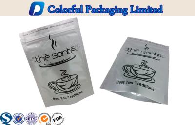 China Stand Up Aluminum Lined Tea Packaging Bags With Colorful Printing for sale