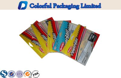 China Aluminum lined Plastic Fishing Lure Packaging Bags With Colorful Printing for sale