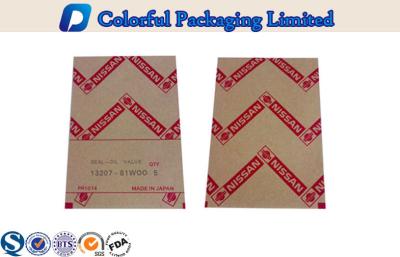 China Customized Three Sides Sealing Kraft Paper Stand Up Pouch With Matte Red Printing for sale