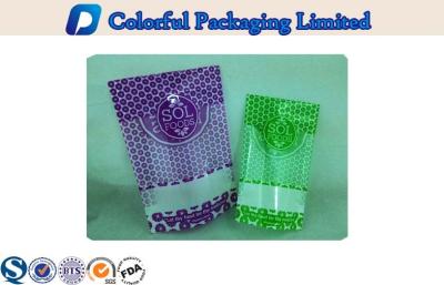 China Ziplock Resealable Plastic Stand Up Pouches , Transparent Packaging Bag for sale