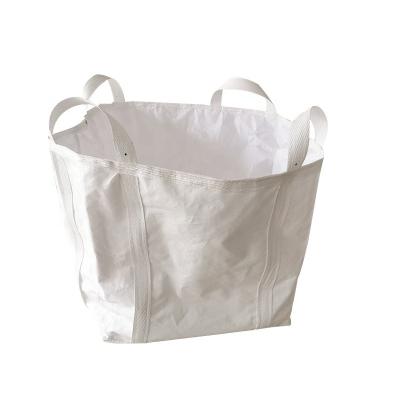 China 1 Ton Open Top Flat Bottom FIBC Breathable Large White Color Bulk Bag And for sale