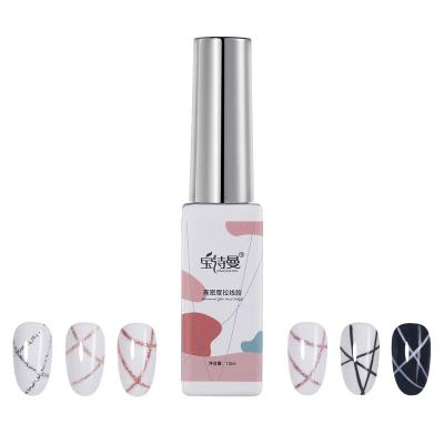 China Factory Nail Salon Supply Black White Paint Gel Nail Polish Set Spider Color Spider Nail UV Gel Nail Art for sale