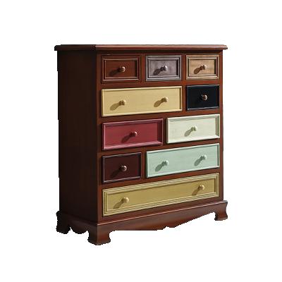 China Original Modern Design Living Room Ten Drawers Multicolor Appearance Wooden Storage Cabinet Furniture for sale