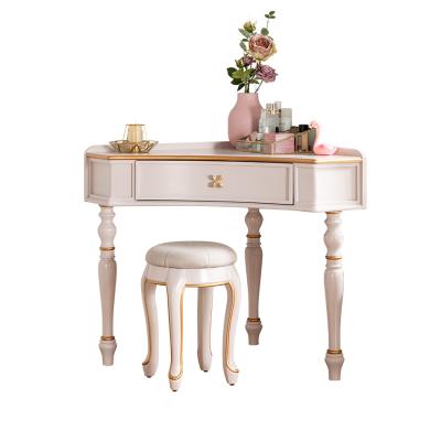 China Original Design Customize Bedroom Corner Furniture Makeup Mirror Density Dresser Table With Tools for sale