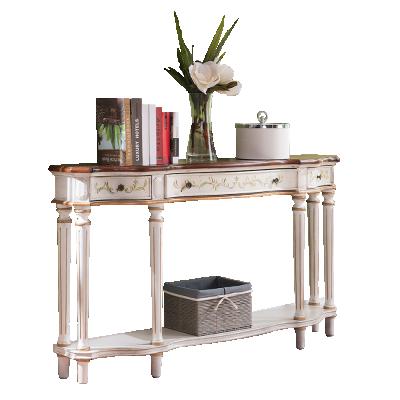 China White original design antique wood furniture for bedroom modern wall living room end side console table for sale