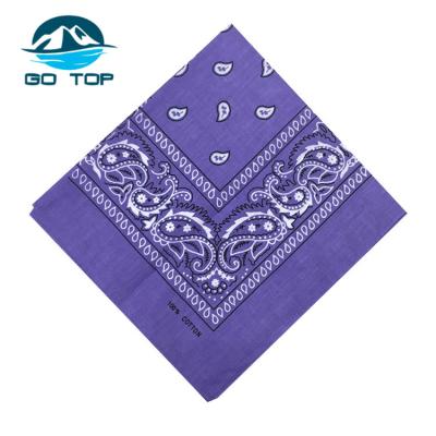 China Popular Custom Soft Multifunctional Classic Cotton Bandana for sale