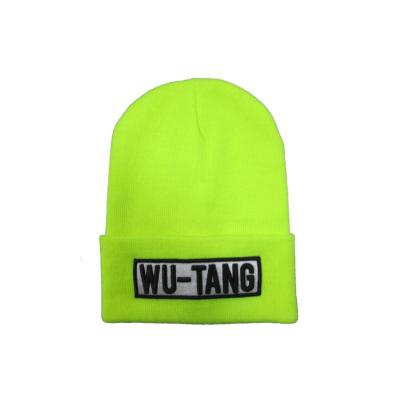 China COMMON 2018 Winter Fluo Color Custom Beanie With 3D Embroidery High Quality Custom Logo for sale