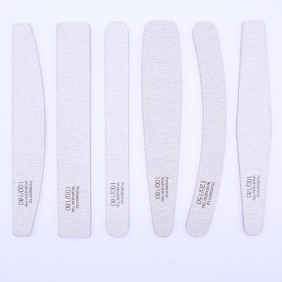 China Eco-friendly hot selling custom printed zebra nail folders 100/180 washable profession half moon type nail folder for sale