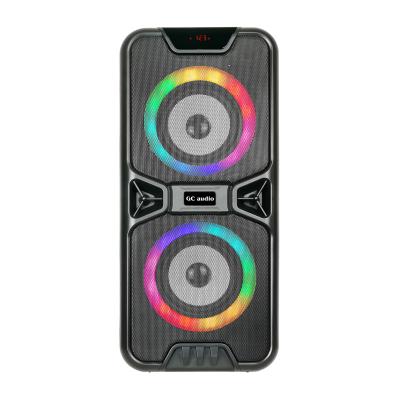 China New Portable Mega Bass BT TWS Party Outdoor Wireless Speakers With Rechargeable Battery Cable Lights FM Radio USB TF MIC In for sale