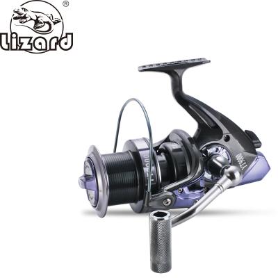 China High Quality Aluminum Alloy Lizard Metal Reel Handle Black Body 12+1 4.9:1 High Speed ​​Ratio Coil Carp Blue Spinning Reel for sale