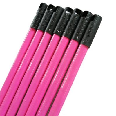 China Indoor Details Cleaning Factory Price Manufactures PVC Coated Design Plastic Cover Wooden Broom Handle Stick for sale