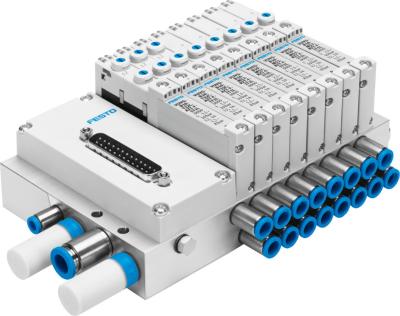 China Festo VTUG-10-VRPT-B1T-Q10B-UB-QH6SU-16K+TTSC VTUG de colector de válvulas con enchufe de varios pines o conexión de bus de campo en venta