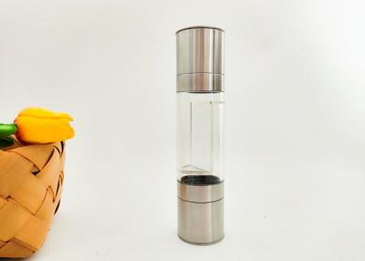 China Double 2 in 1 Spice Grinder Zout en Peper Shaker Huishoudelijk roestvrij staal Handmatige Zoutpepergrinder Te koop