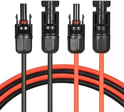 China Solar panels Customized MC4 Extension Cable on Both Sides Solar Plug Solar Cable Red  and Black 4 mm ~2 with Mounted Solar Plug 4.5 m 2 x1 for sale