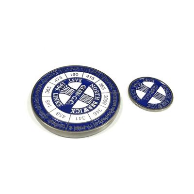 China Golf Event New Design Custom High Quality Golf 2side Embossed Magnetic Chip Poker Ball Marker for sale