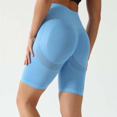 China 2021 New Yoga Shorts Waist Breathable High Hips Exercise Gym Yoga Pants Gaiters Fitness Womens Shorts for sale