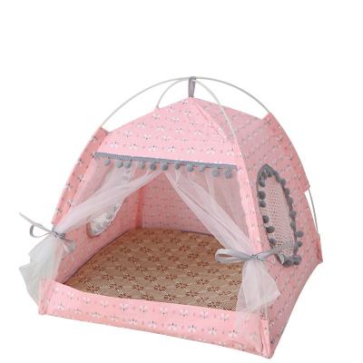 China Breathable Indoor Cooling Camouflage Pet Tent Window Yarn Rest Pet Tent / Portable House Summer Field for sale