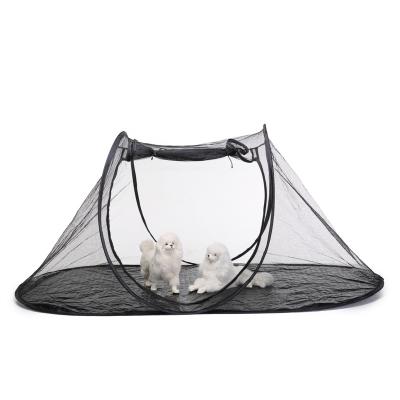 China Camouflage Play Plant/Field Customize Portable Indoor Outdoor Cooling Yarn Pet House Tent Breathable Pet Tent for sale