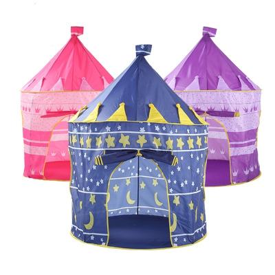 China Princess Castle Large House Soft Tent Girl Window Foldable Indoor Kids Castle Play Toy Tent With Led Lights for sale