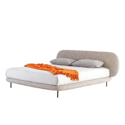 China Wabi sabi sabi sabi style modern queen king luxury simple double frame upholstered wooden child beds for sale