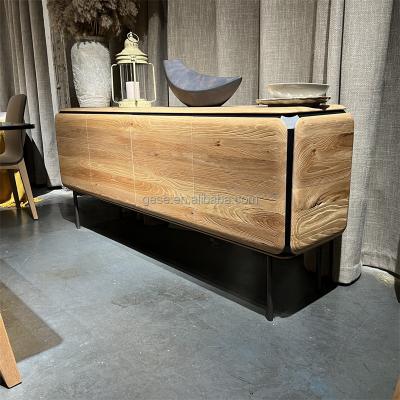 China Vintage Adjustable Wooden Nordic Designer Kitchen Dining Cabinet Solid Wood Sideboard (Other) Sideboard for sale