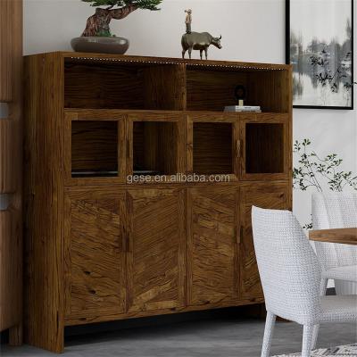 China Vintage Adjustable Wooden Nordic Designer Kitchen Dining Cabinet Solid Wood Sideboard (Other) Sideboard for sale