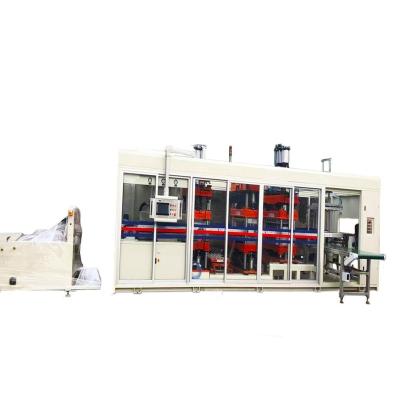 China Positive And Negative Full Servo PS Three Station PP PET PVC Blister Thermoforming Machine for sale