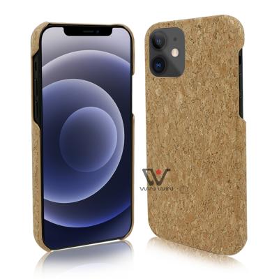 China 2022 New Arrival Shockproof Cork Wooden Phone Cases Blank Cover For iPhone 11 12 Pro 13 Max for sale