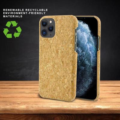 China Natural Fingerprint Shockproof Logo Shockproof Cover For Samsung OPPO VIVO Customizable Cork Wood Phone Case Anti for sale