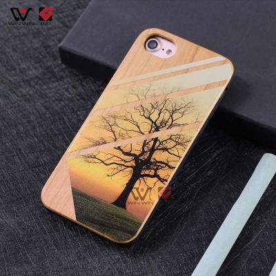 China High Protective Cell Phone Accessories Black Wooden Phone Case For iPhone 8 Custom Phone Cover for sale