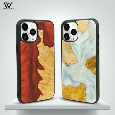 China AliExpress Shockproof Selling Anti-fall TPU+Resin Wooden Cell Phone Case For IPhone XS Cover for sale