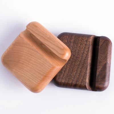 China Mini Portable Wood Phone Stand Multi-Functional Use Universal PORTABLE Small Cell Phone Wooden Desktop Holder for sale