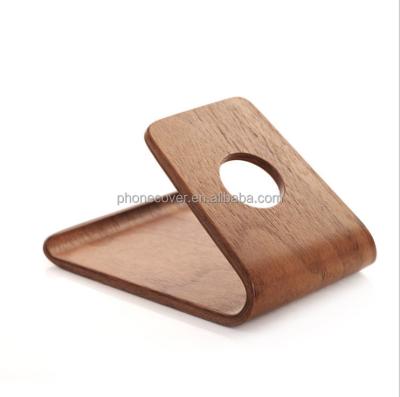 China Waterproof Premium Natural Bamboo Wood Stand For Mobile Phone Phone Handmade Wood Stand for sale