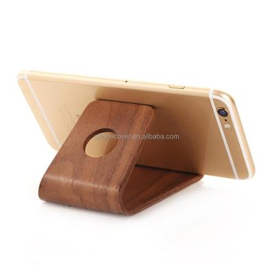 China 2021 Waterproof Cell Phone Stand Office Home Computer Desktop Stand Wood Portable Phone Stand for sale