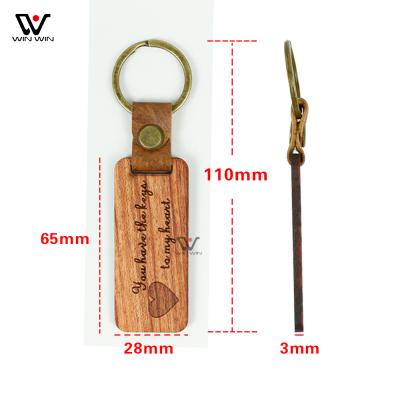 China Fashion Wood Eco-friendly Cheap Custom Sublimation Printed Logo Promotional Gifts Car Woven Keychain for sale