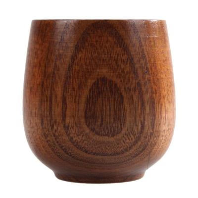 China Sustainable Office 150ml Oval Coffee Mug Water Heat Resistant Wooden Mug for sale