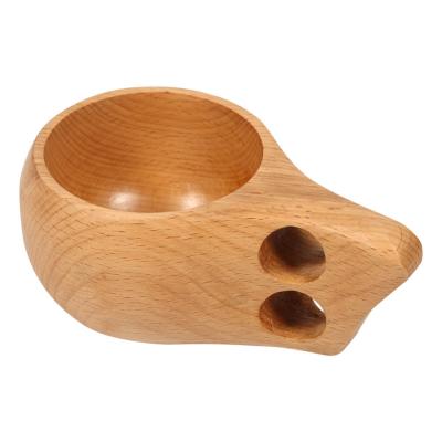 China 100% Real Eco-Friendly Unique Smart Designs Sustainable Wooden Tea Cup Milk Cups With Handle for sale