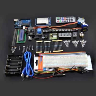 China DIY Geek Starter Kit for Arduino with Uno r3 Joystick 1602 LCD 830 Tie Breadboard Starter Learning Kits for sale