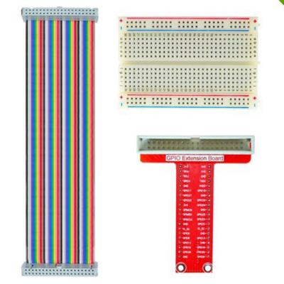 China GPIO Extension Board v2.2 26 Pin Flat Ribbon Cable 400 Points Breadboard Learning kit for Raspberry Pi for sale