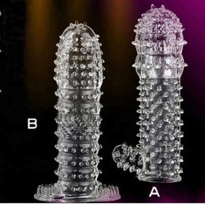 China Crystal Cock Sleeves Penis Sleeve Reusable Tape Condoms Adult Sex Toys For Men for sale