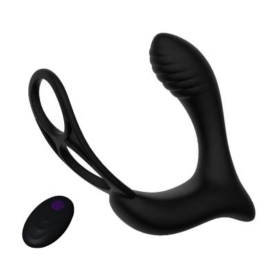 China factory hot sale 10 vibration modes 3 in 1 men and women anal masturbation wireless remote control prostate massager 10 frequency vibration for sale