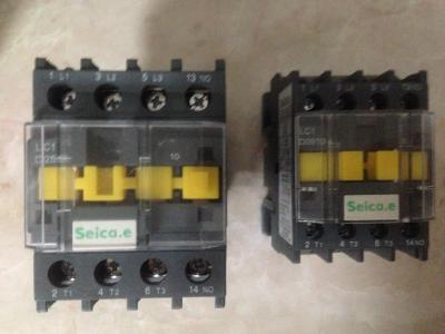 China 660V AC50Hz AC Motor 3 Pole Contactor with Overload Protection 9A Yellow Safe Handle for sale