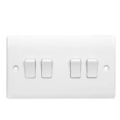 China Commercial Electrical White Light Switches Parts , Household Double Light Switch  for sale