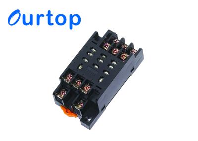 China Din Rail 11 Pin Relay Base For Relay Ly3 , Plug In Relay Socket For General Purpose for sale