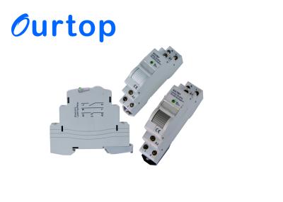 China 35mm Din Rail Mounted Electronic Latching Relay Controlled By Buttons For Light Switching for sale