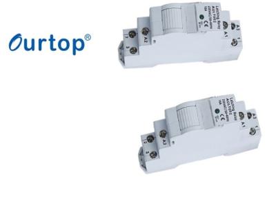 China White Color Din Rail Latching Relay , Low Voltage Latching Relay DIN Rail 35MM Mounting for sale