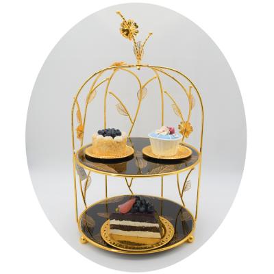 China Factory Direct Sale Breathable Wrought Iron Bird Cage Fruit Or Snack Rack for sale