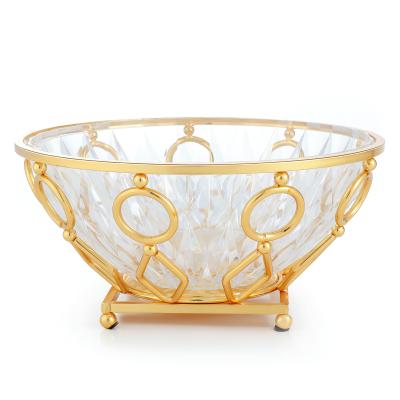 China Retro Sustainable Transparent Glass Embossed Nordic Style Simple Salad Bowl for sale